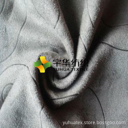 100%Polyester Print Suede for Sofa Upholstery Fabric